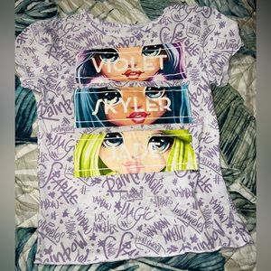 Girls Short Sleeve Rainbow High Shirt